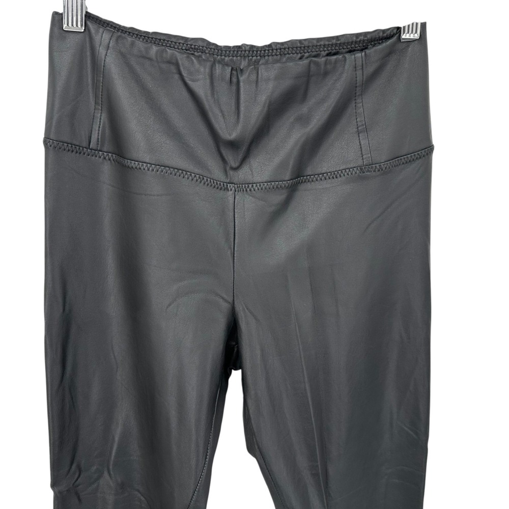 BP Vegan Leather Leggings High-Rise Ankle Length Solid Black Women's Size Small - Picture 10 of 11